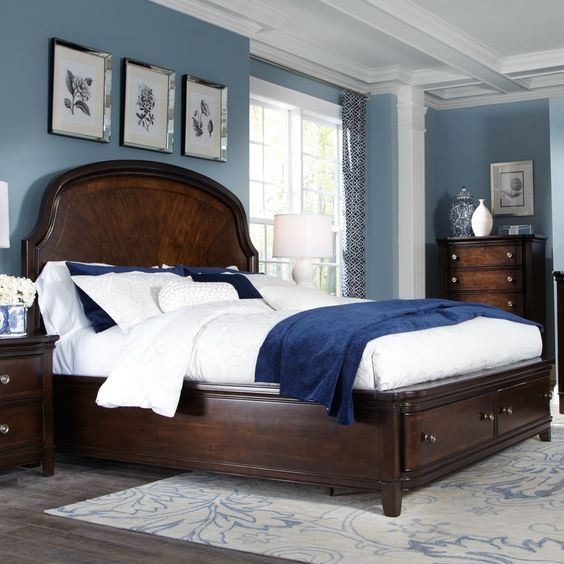 They can also make a space seem more expansive, so they're a great choice if your bedroom is on the small side. In my bedroom I have large very dark brown furniture. What ...