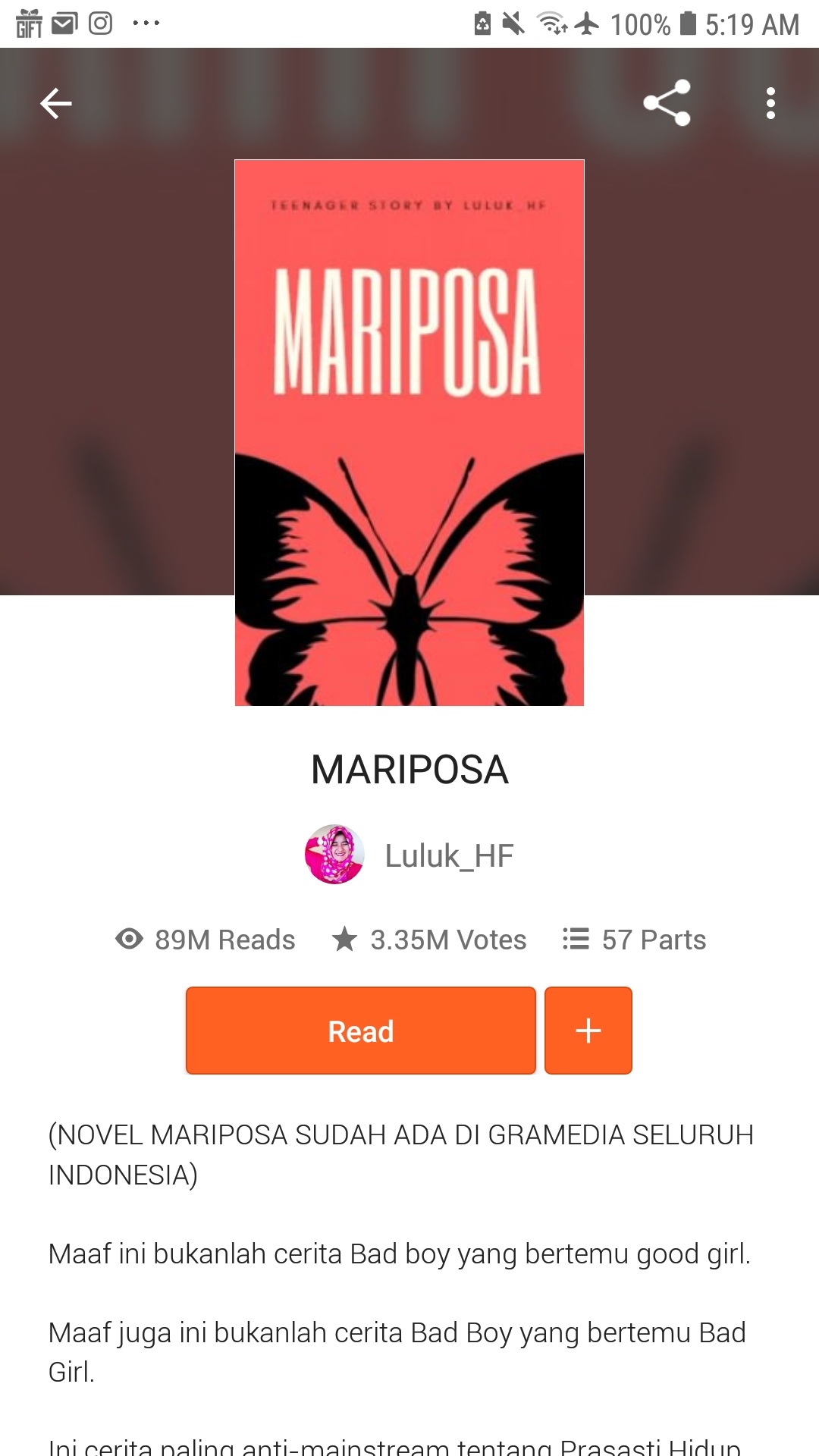 Cover ini bisa dibilang sangat penting, sama pentingnya dengan setting deskripsi. Apa Pendapatmu Mengenai Novel Wattpad Mariposa Apa Ekspektasimu Jika Novel Tersebut Nantinya Akan Difilmkan Quora
