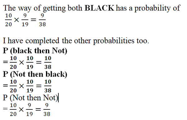 Ex 7 4 8 A Bag Contains 5 Black And 6 Red Balls Determine Find the probability that the ball drawn is white.