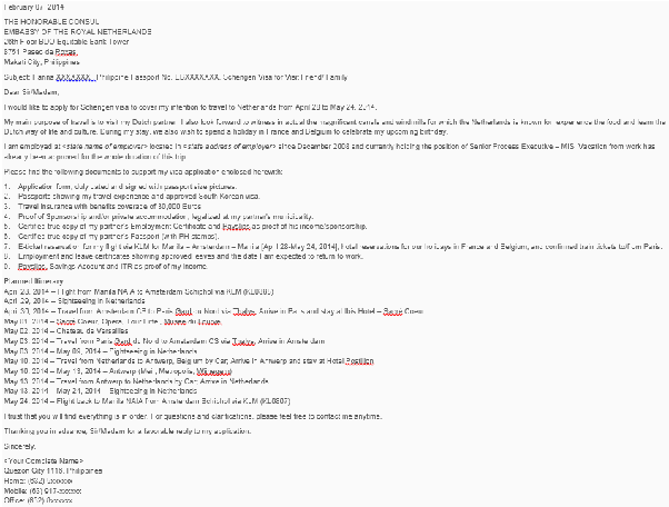 What S The Format Of The Cover Letter For A Schengen Visa Application For Austria Quora