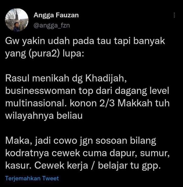 Setujukah kamu dengan pendapat yang mengatakan bahwa &lsquo;wanita tidak perlu  sekolah tinggi-tinggi karena nantinya hanya berakhir di dapur dan mengurus  anak&rsquo;? - Quora