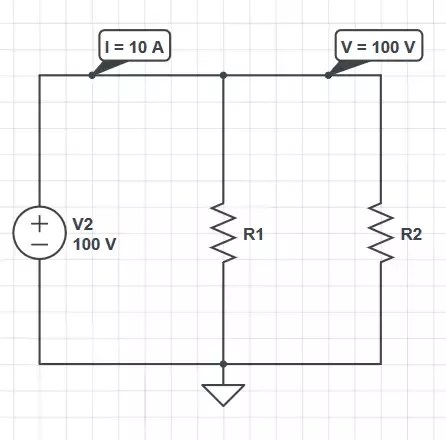 Two Resistors Connected In Parallel Across 100v Dc Supply