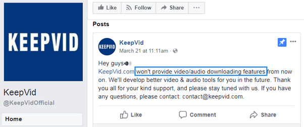 Keepvid Shut Down Its Service Is There Any Alternative Quora