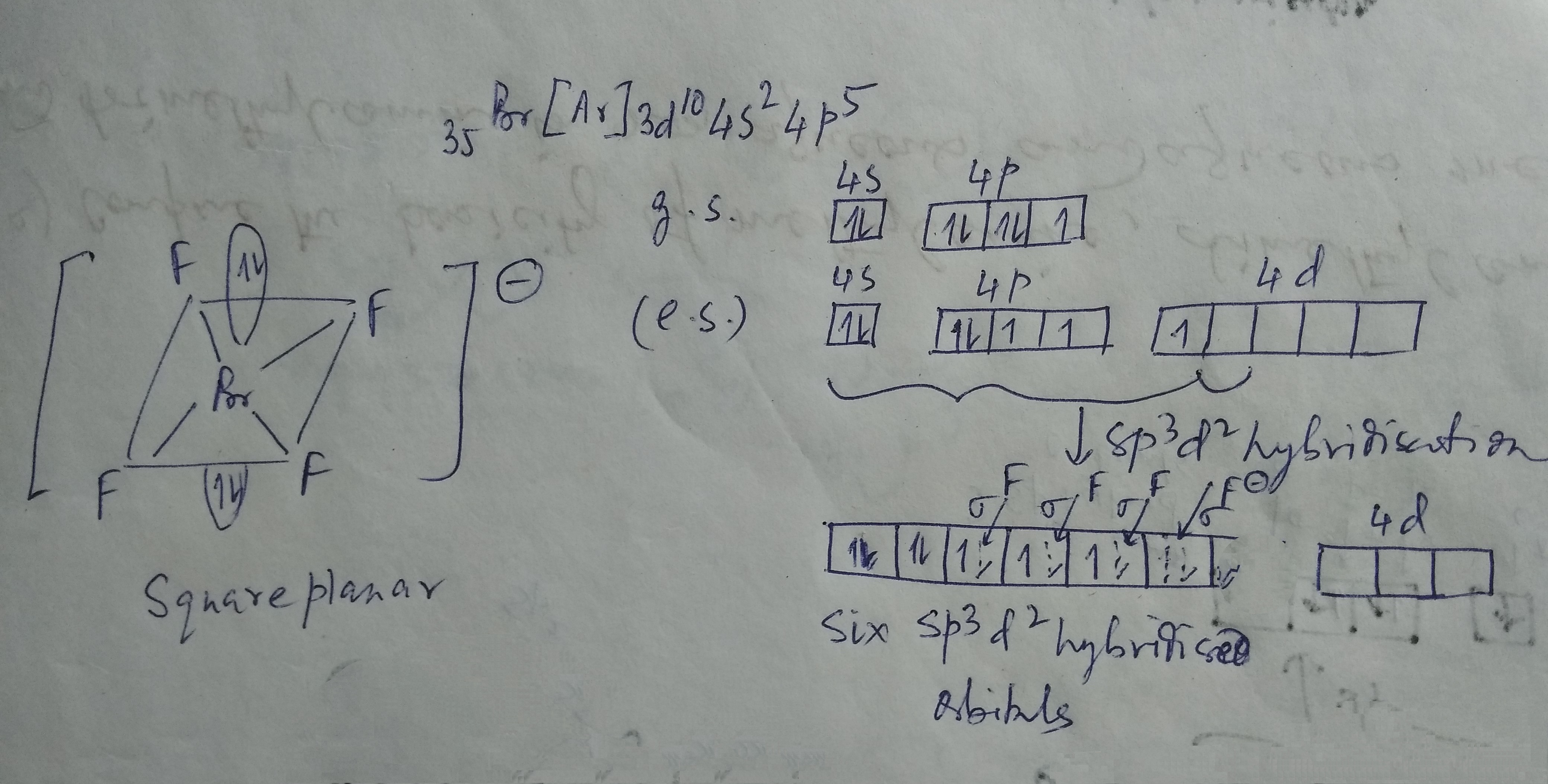 Apa hibridisasi Brf4-? - KIMIA ACE JEE-NEET