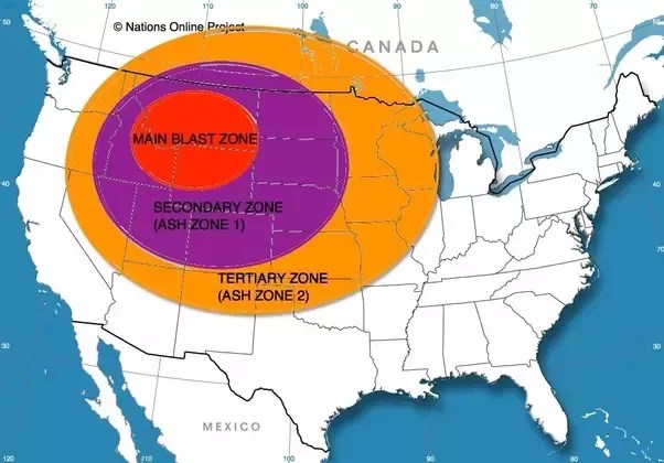 What States In The Usa Will Be Completely Wiped Out When The Yellowstone Supervolcano Eruption Happens? - Quora