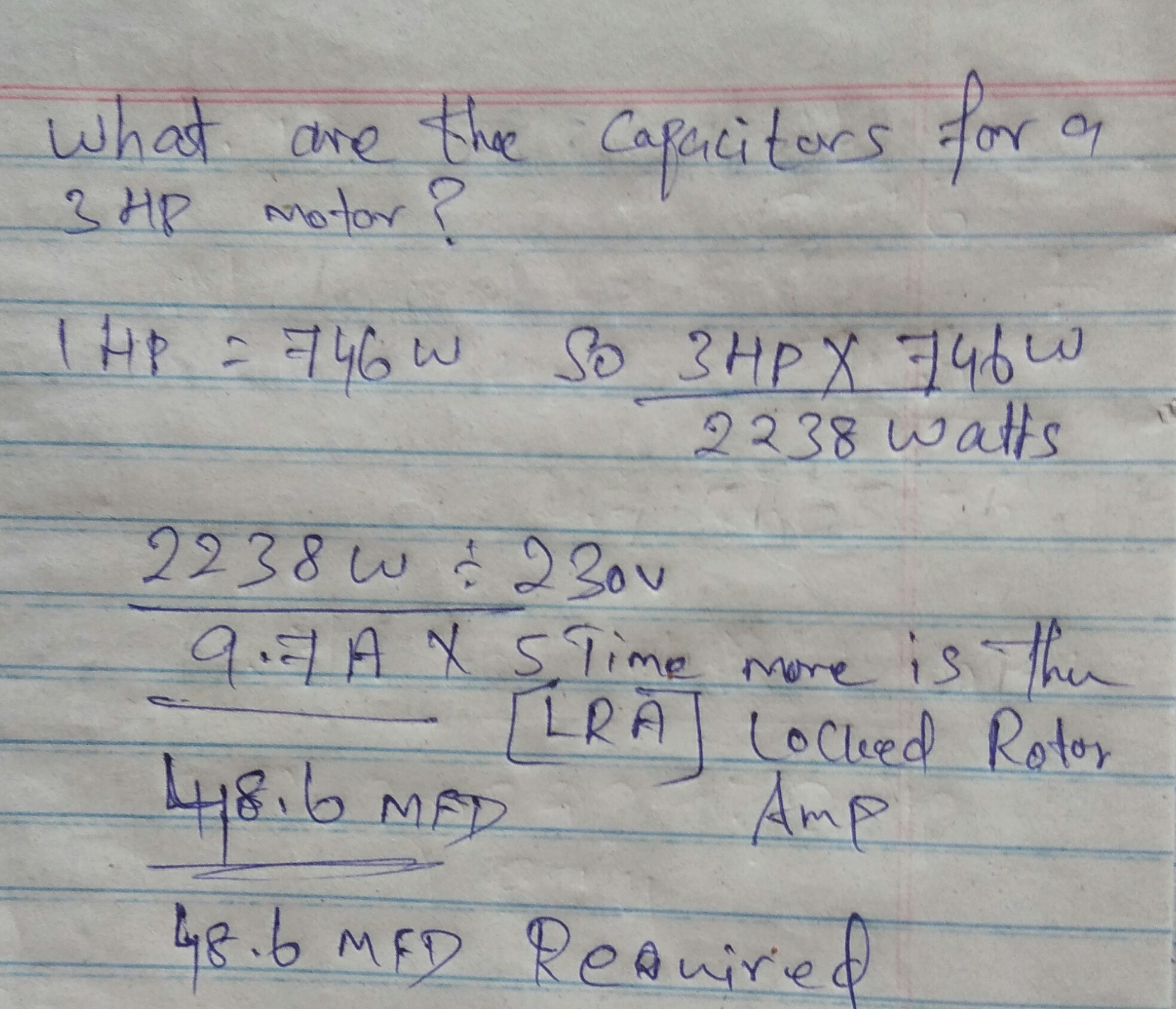 What Are The Capacitors For A 3 Hp Motor Quora