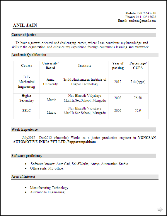 When prospective employers review such resumes. What is the best resume title for mechanical engineer ...