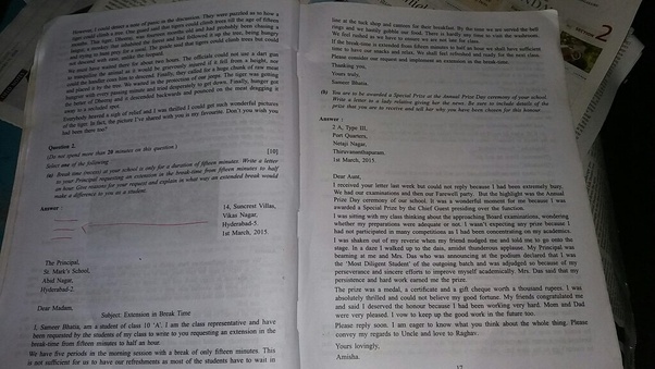 These letters are the one which we write to our relatives or familiar persons. What is the correct letter writing format for the ICSE ...