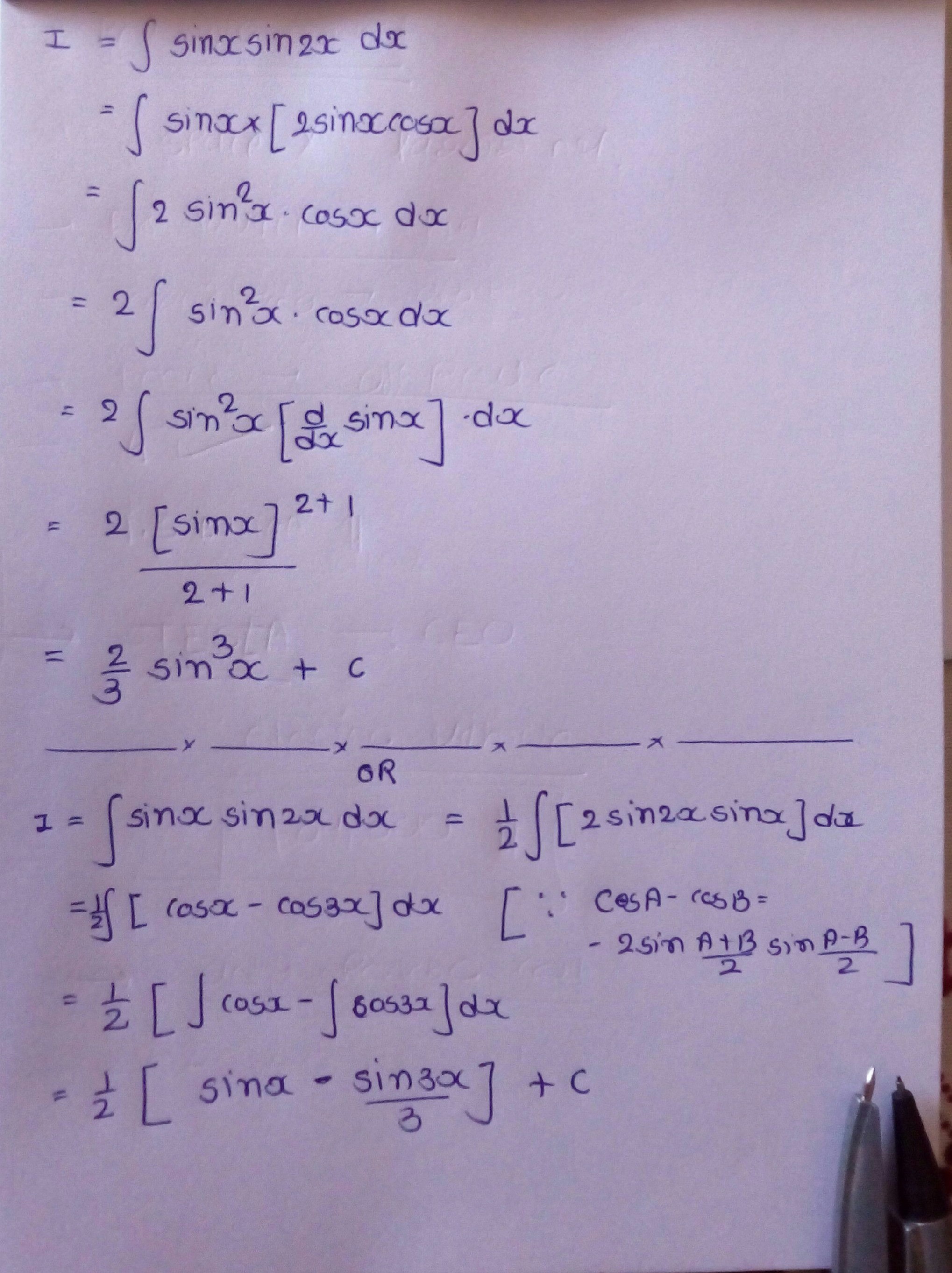 Apa integrasi sinxcos2x? - Quora