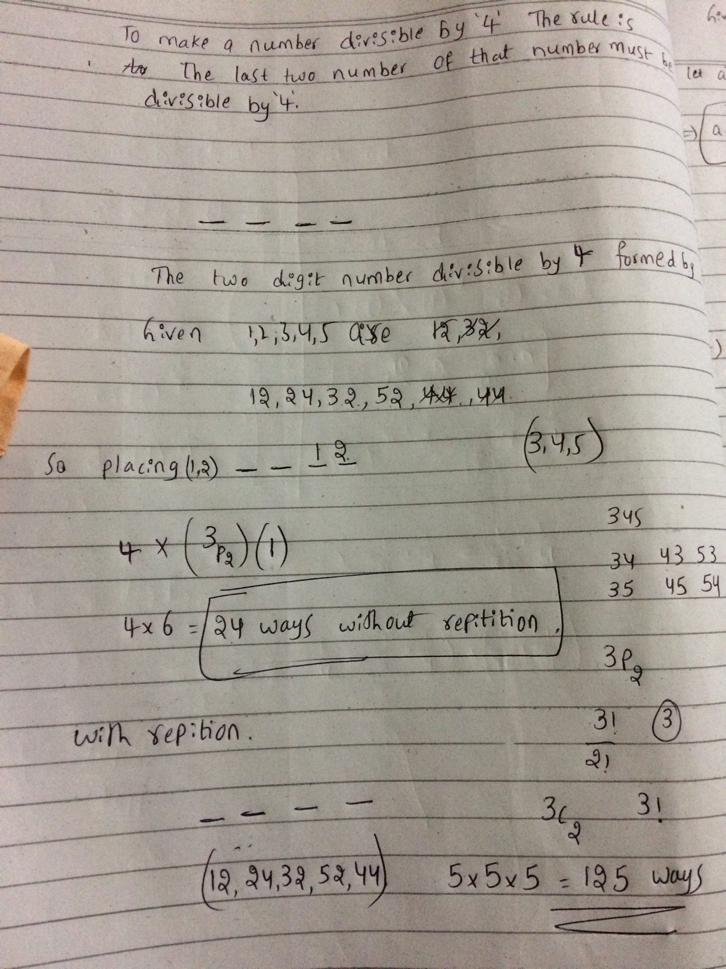 Berapa banyak bilangan 4 angka yang habis dibagi 4 yang dapat dibentuk dari  angka-angka: 1, 2, 3, 4, dan 5? - Quora