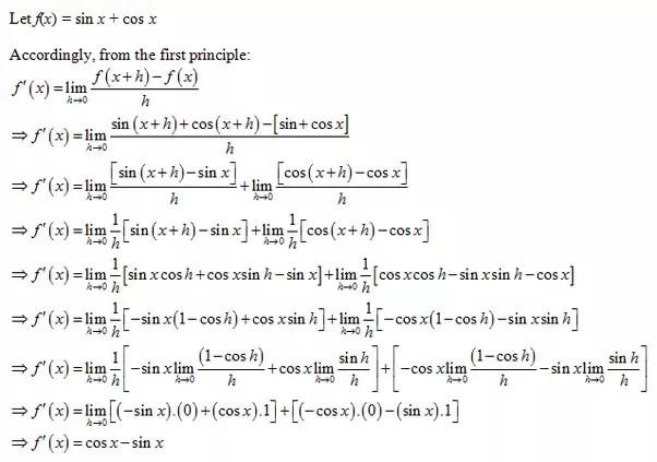 How To Find The Derivative Of Xsinx From First Principles 
