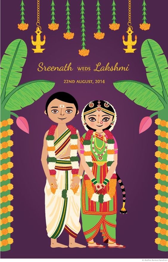 Creatives ideal for social media and wedding card cover designs south indian wedding stock illustrations. What Are Some Of The Most Creative Indian Wedding Cards Quora