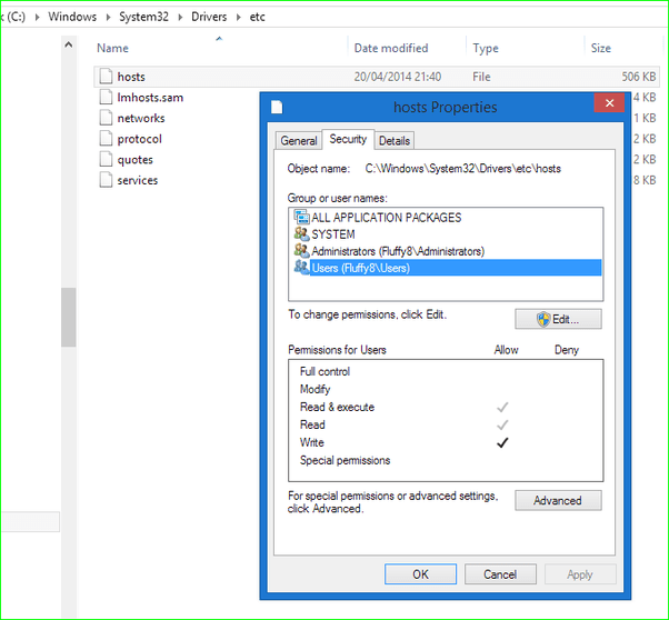 Mengapa saya tidak dapat mengubah atau memodifikasi file host di Windows  meskipun saya masuk melalui akun administrator itu sendiri? - Quora