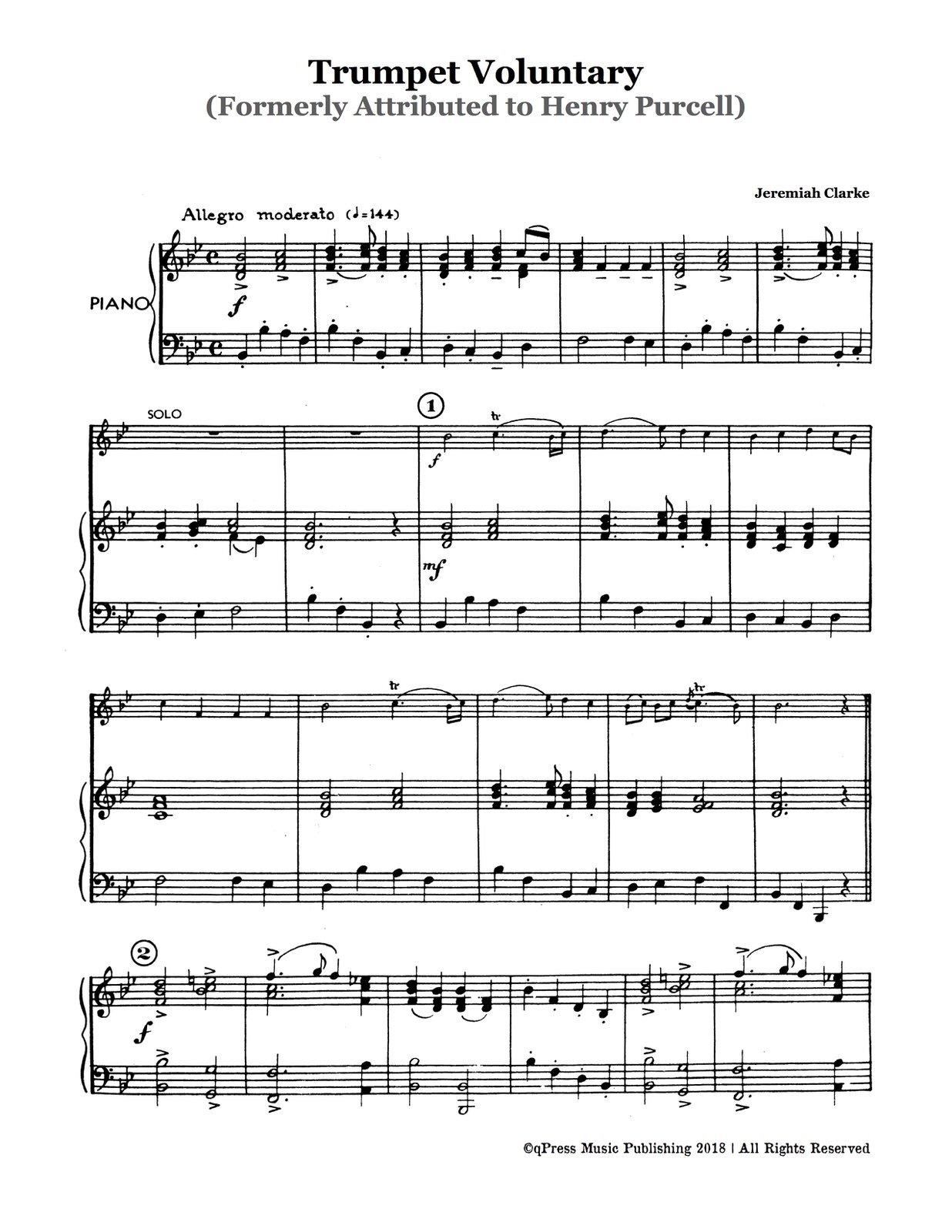 pic Trumpet Voluntary Piano Sheet Music Pdf Free qpress