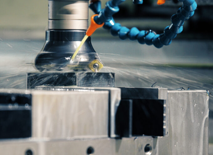 Working CNC Milling Machine.