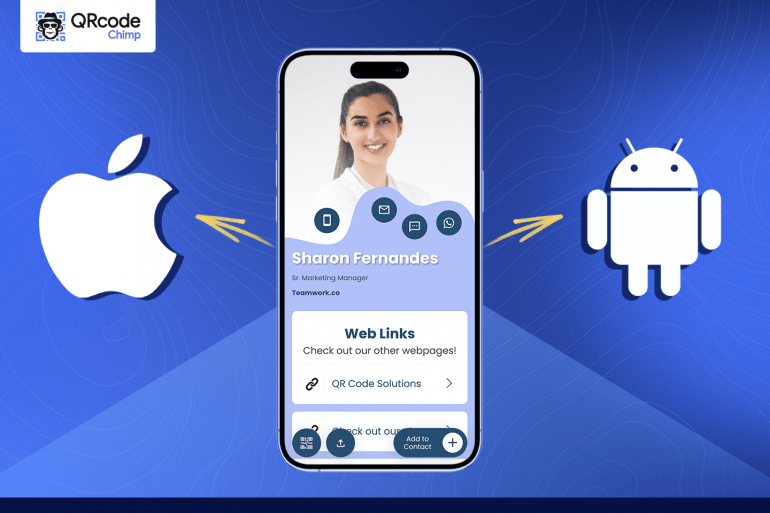 How to save a digital business card on iphone and android?