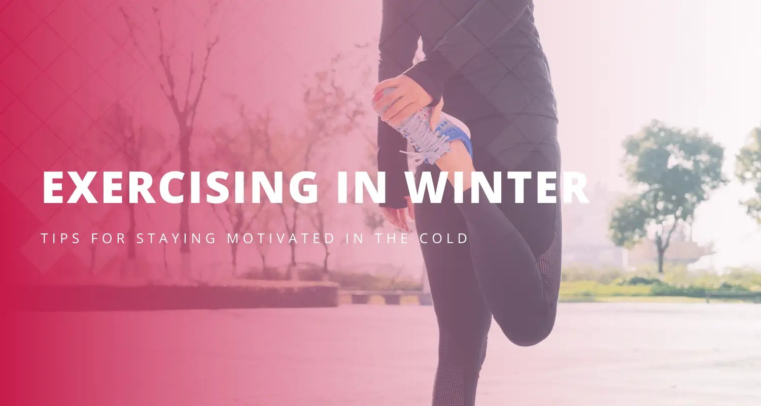 Banner and title header for the blog exercising in winter