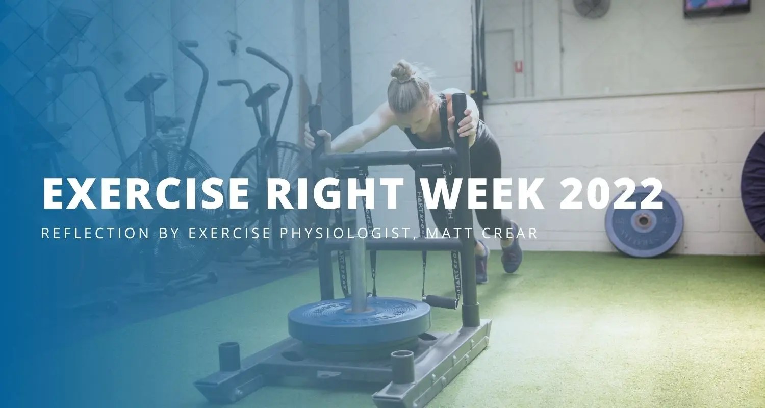Banner and title header for the blog Exercise Right Week 2022