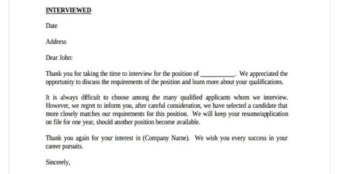 Now's the time to show your mettle. Candidate Rejection Letter After Interview Qs Study