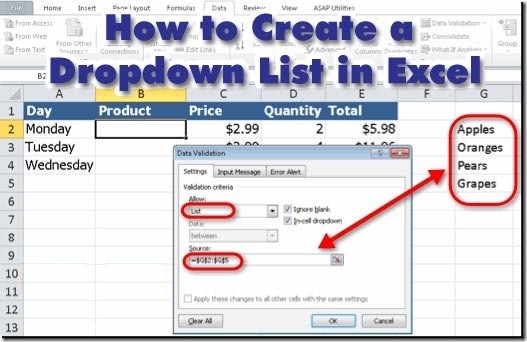 How to Create a Drop Down List in Excel?