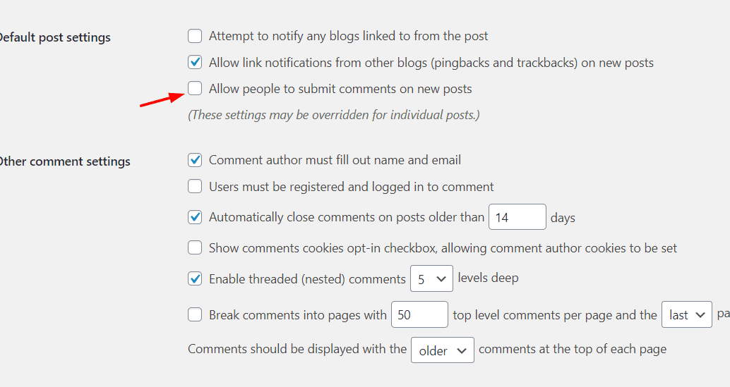 As such plugins or scripts modify the wordpress database, implemented comment settings override the sitewide discussion option described . How To Disable Comments In Wordpress Beginner S Guide