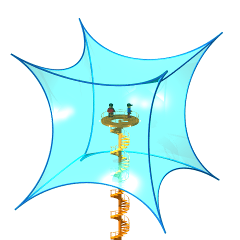 Inside a hyperbolic cube