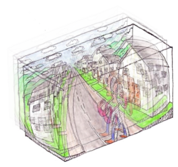 Medium to large dose (enveloping tracing)