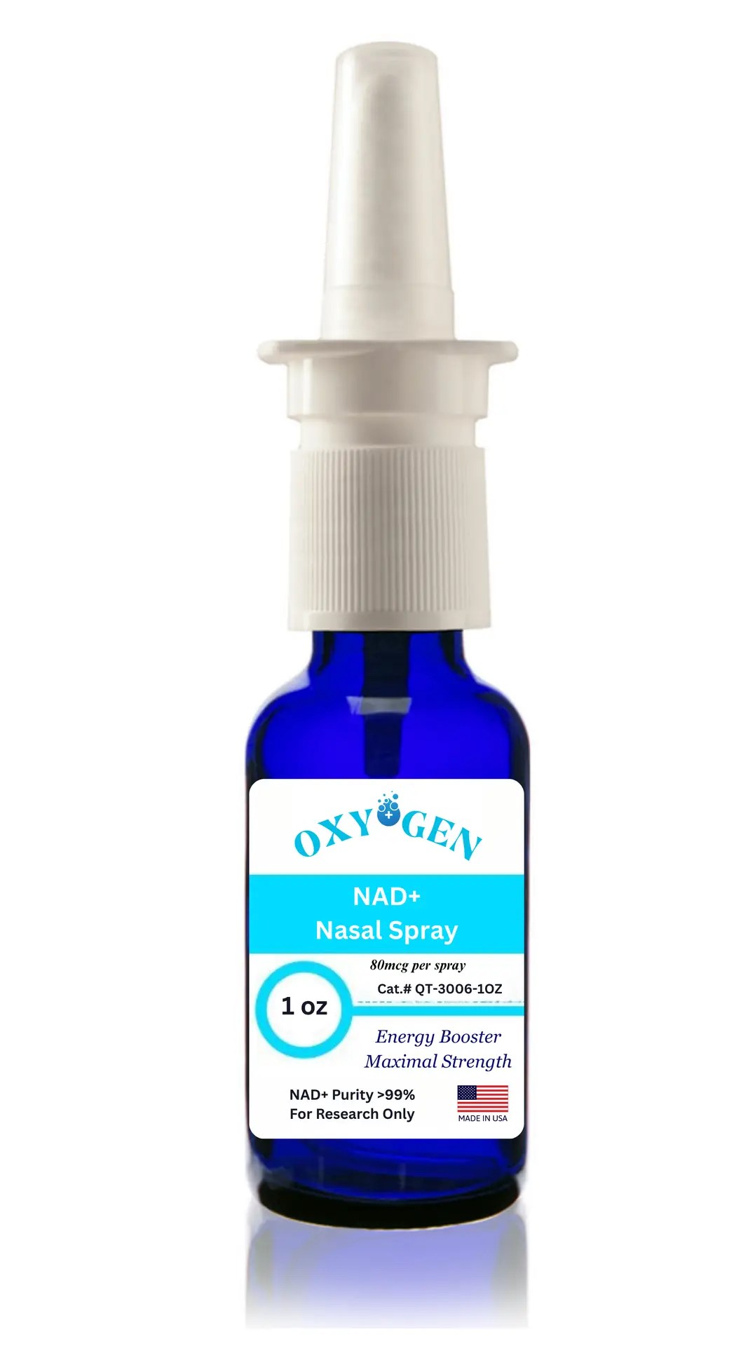 OxyGen NAD+ nasal spray for longevity and brain support