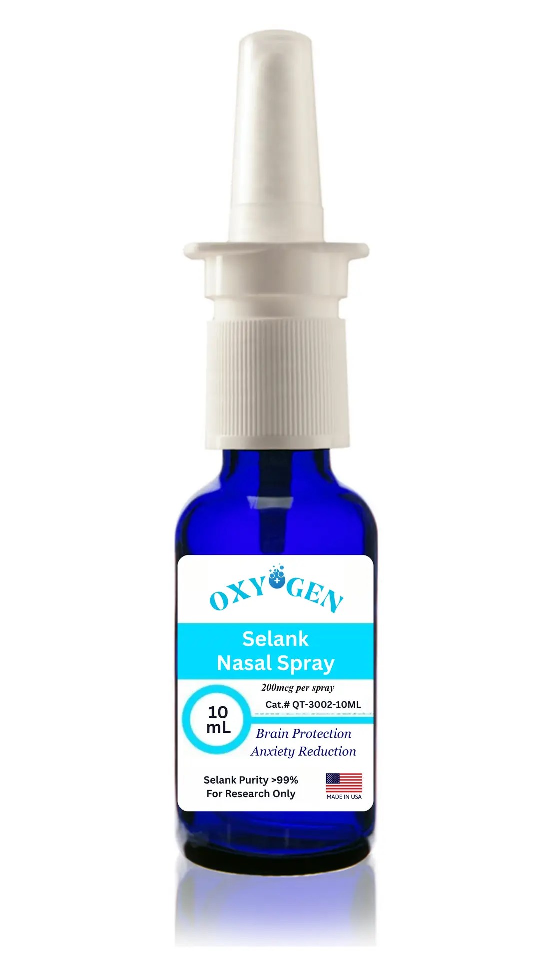 OxyGen Selank Nasal Spray research peptide for cognitive function, stress and neuroprotection research