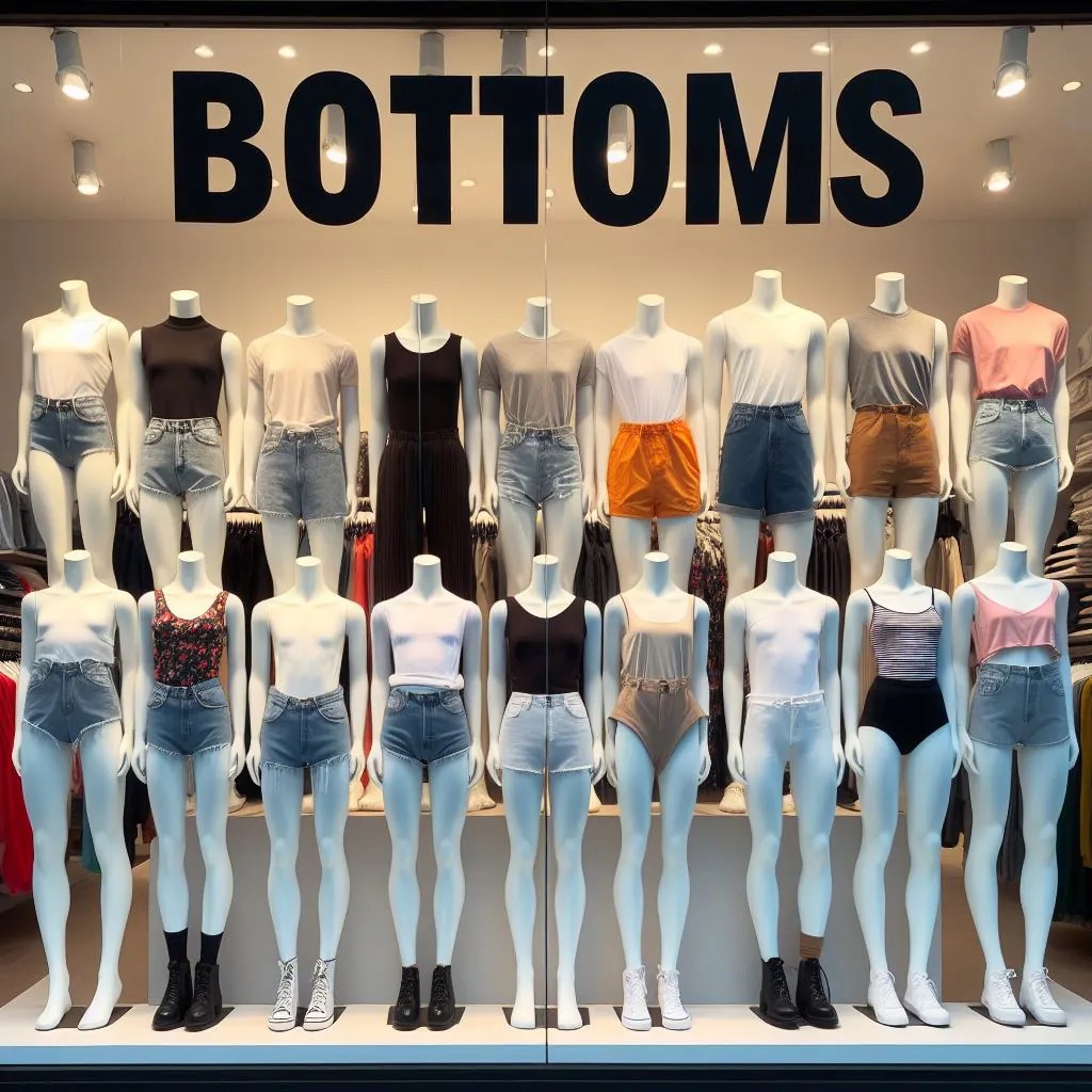Bottoms (pants, shorts, skirts)