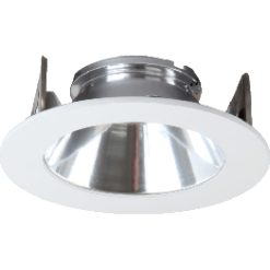 6048, 5" Downlight Trim with White Flange, Round or Square Apertures (Round:  Black, White, Clear, Haze, or Wheat) (Square:  White or Black)