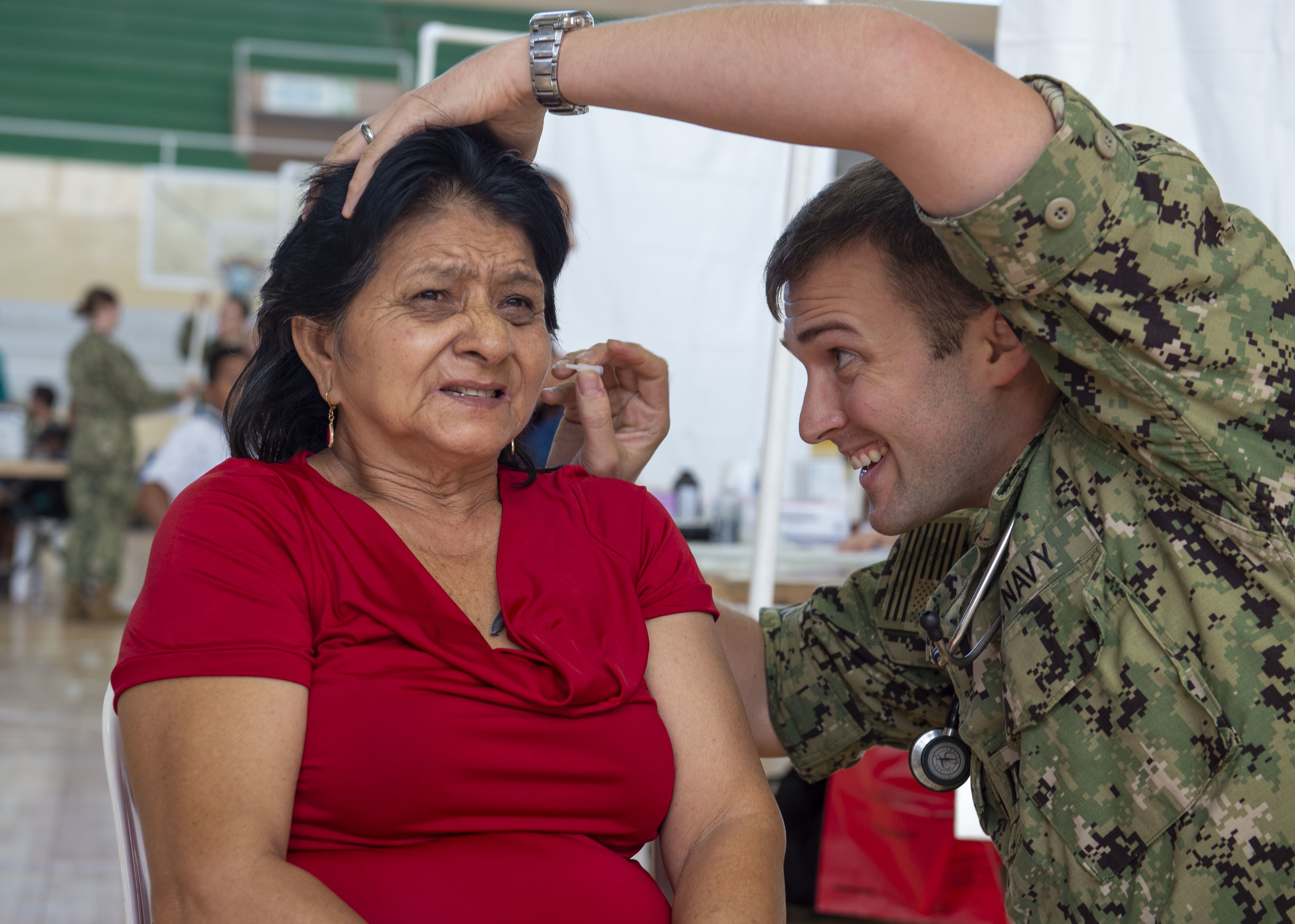 USNS Comfort Provides Care at a Temporary Medical Treatment Facility
