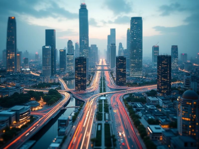 Digital Twin Technology Bridging Virtual And Physical Worlds - Ultra HD Light Illustration - 8K