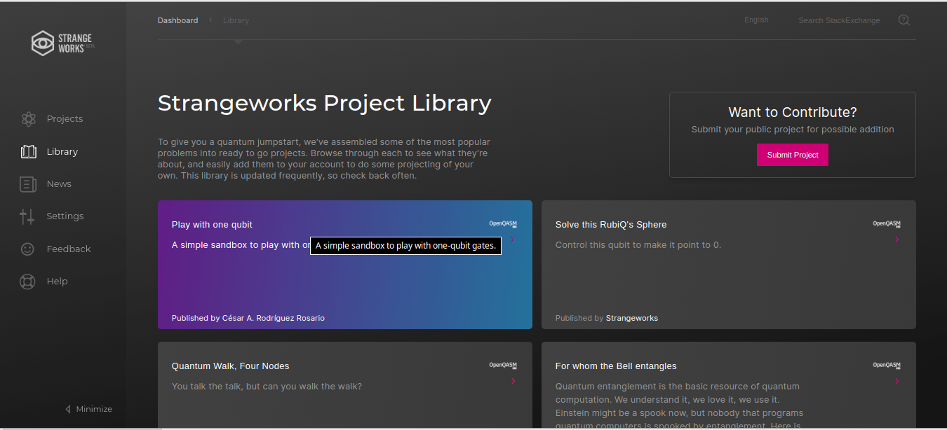 Running a Quantum Algorithm with Strangeworks new Quantum Platform