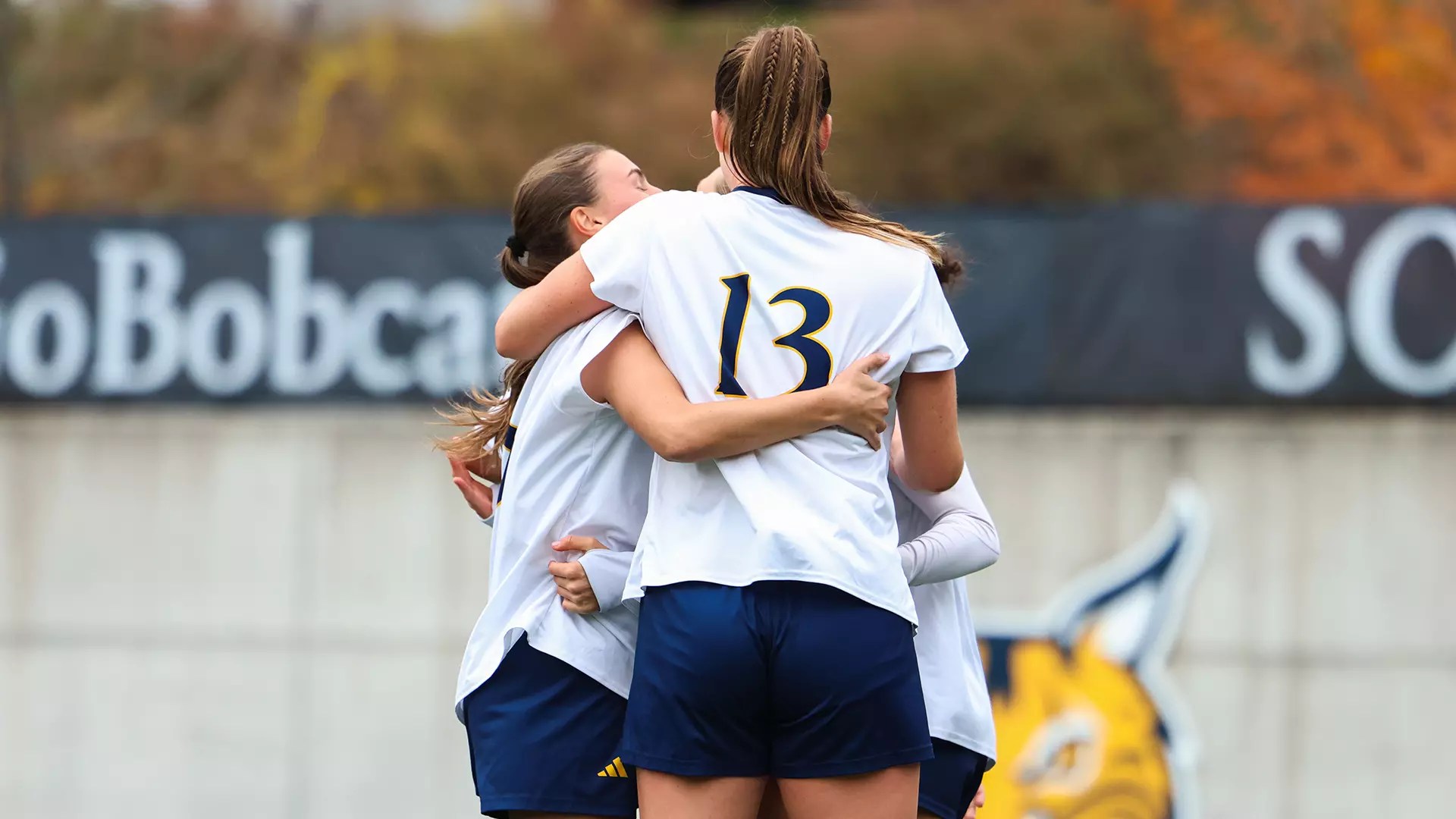 Senior forward Megan Cupo celebrates (Photo courtesy of Quinnipiac Athletics)