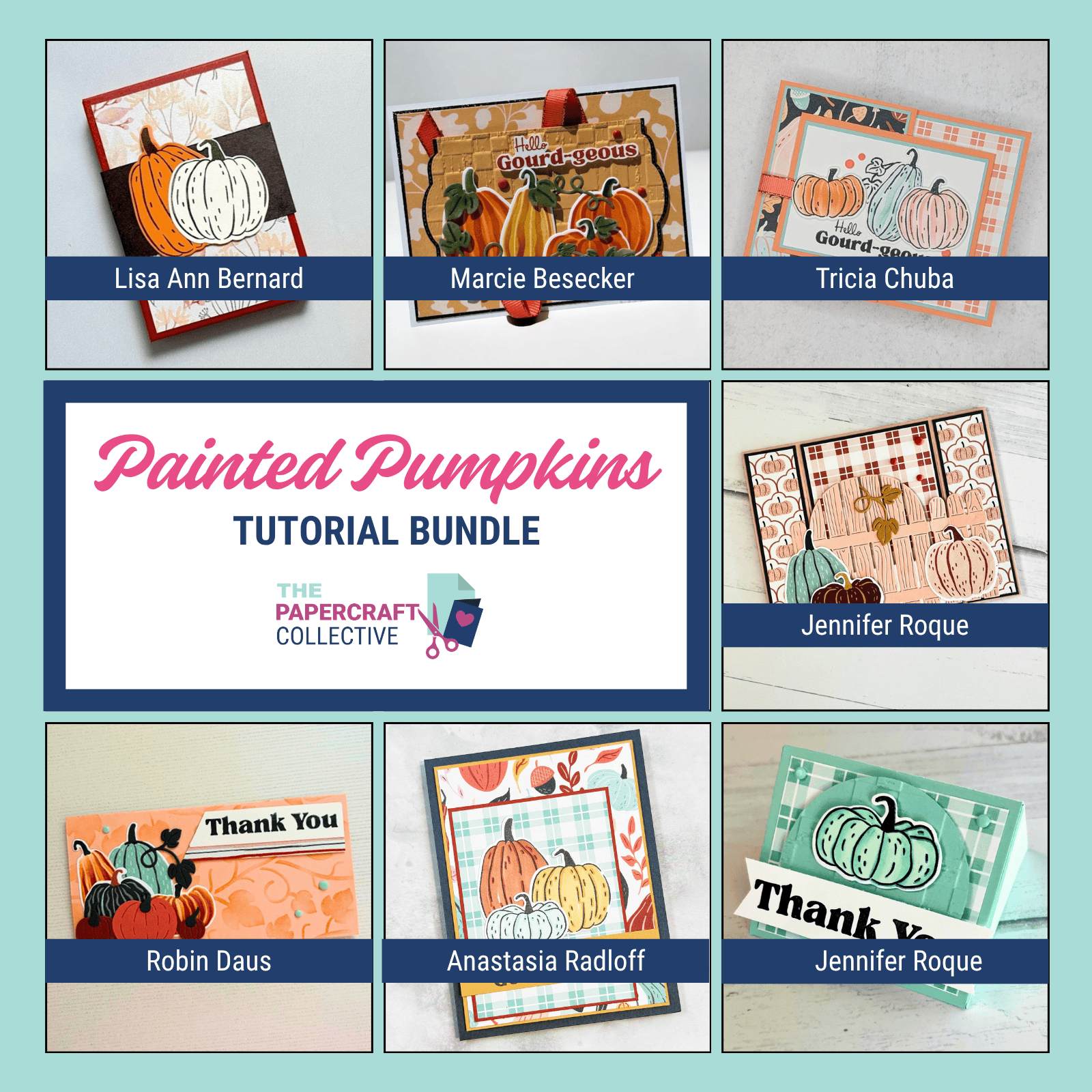 Stampin’ Up! Painted Pumpkins – Set of 7 Card Making Tutorials by The Papercraft Collective