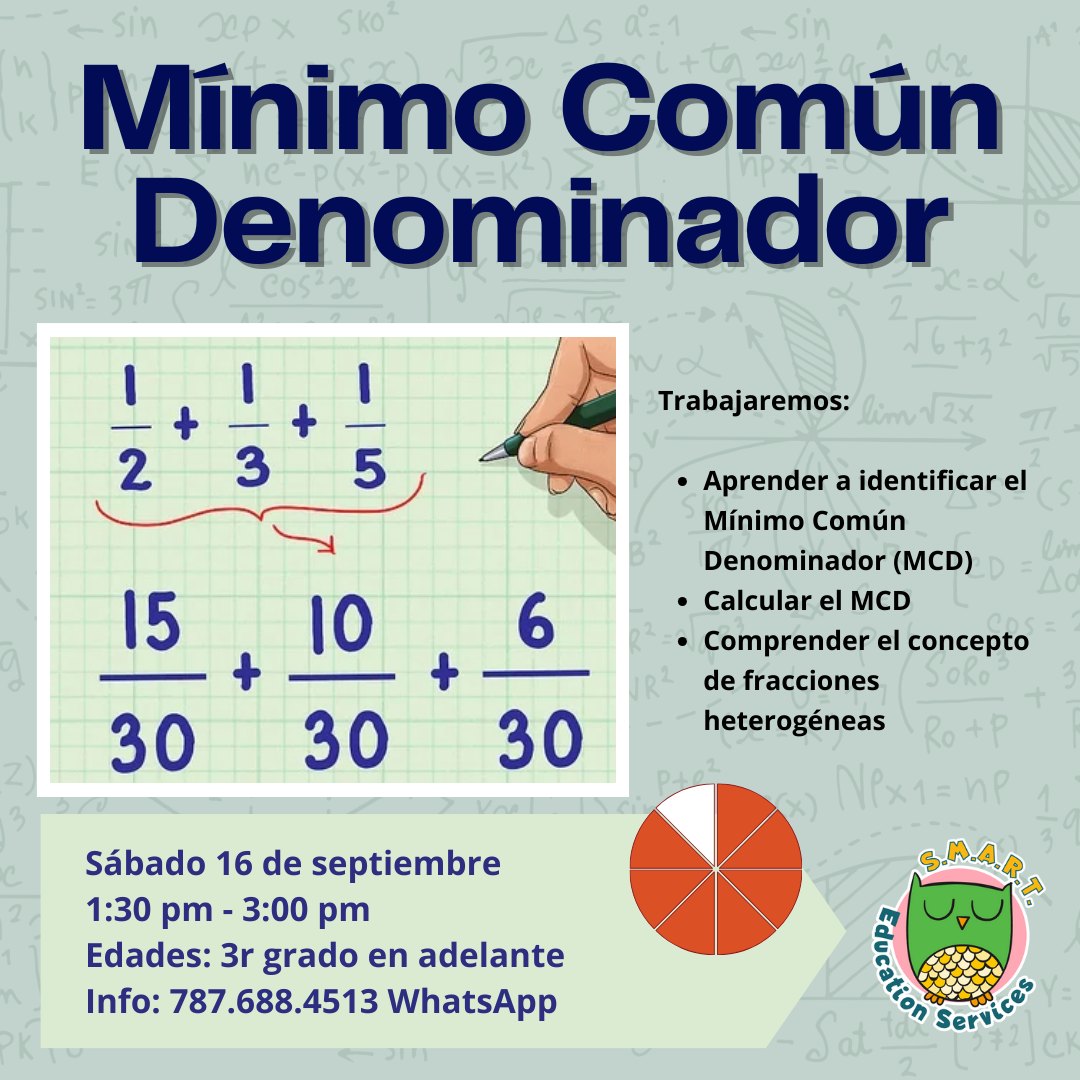 Taller: Mínimo Común Denominador - SMART Education Services
