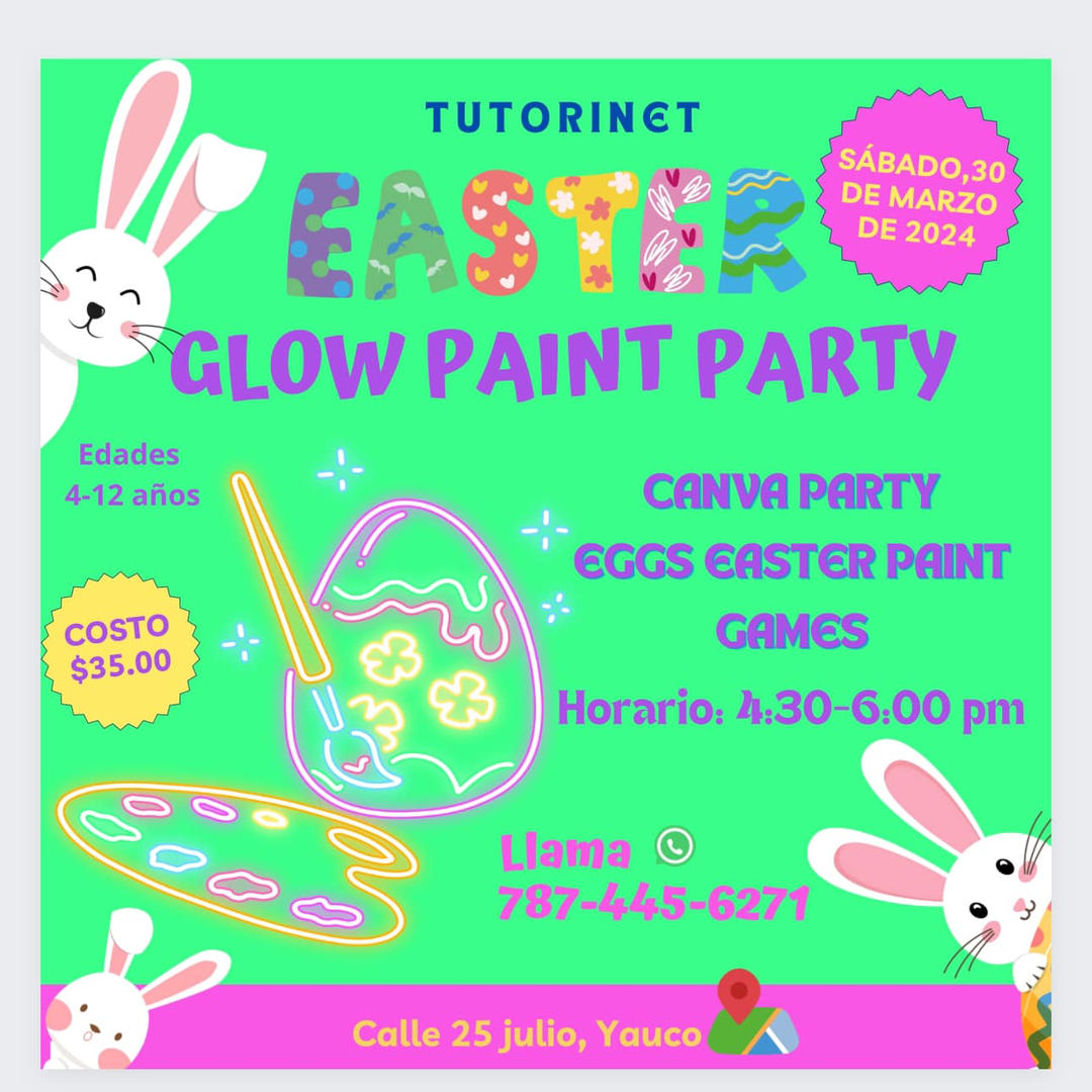 Easter Glow Paint Party - Tutorinet