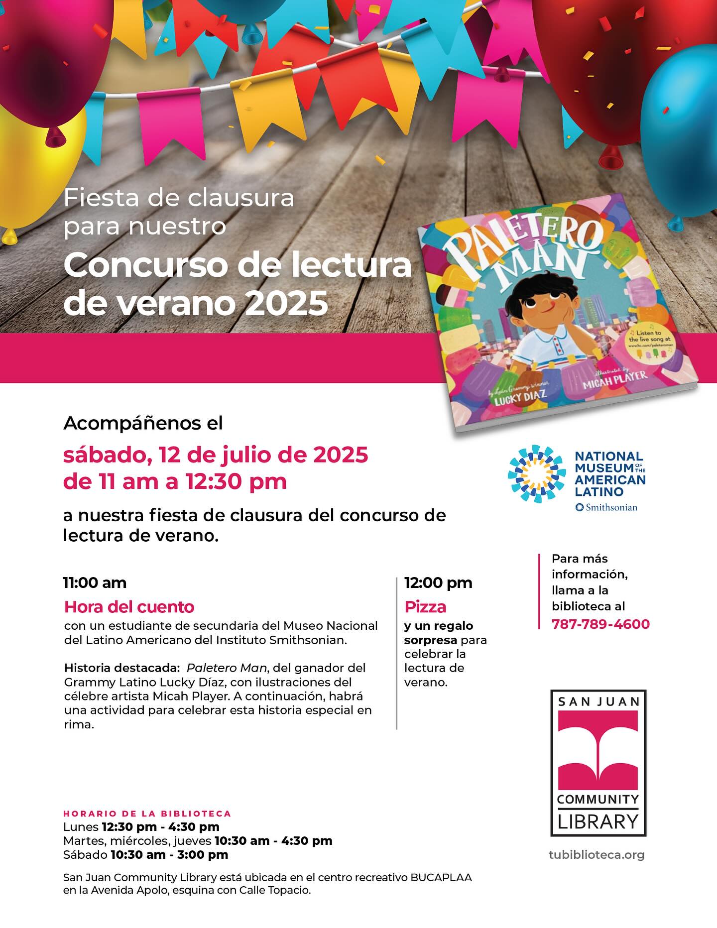 Celebración de la Semana Nacional de la Biblioteca - San Juan Community Library