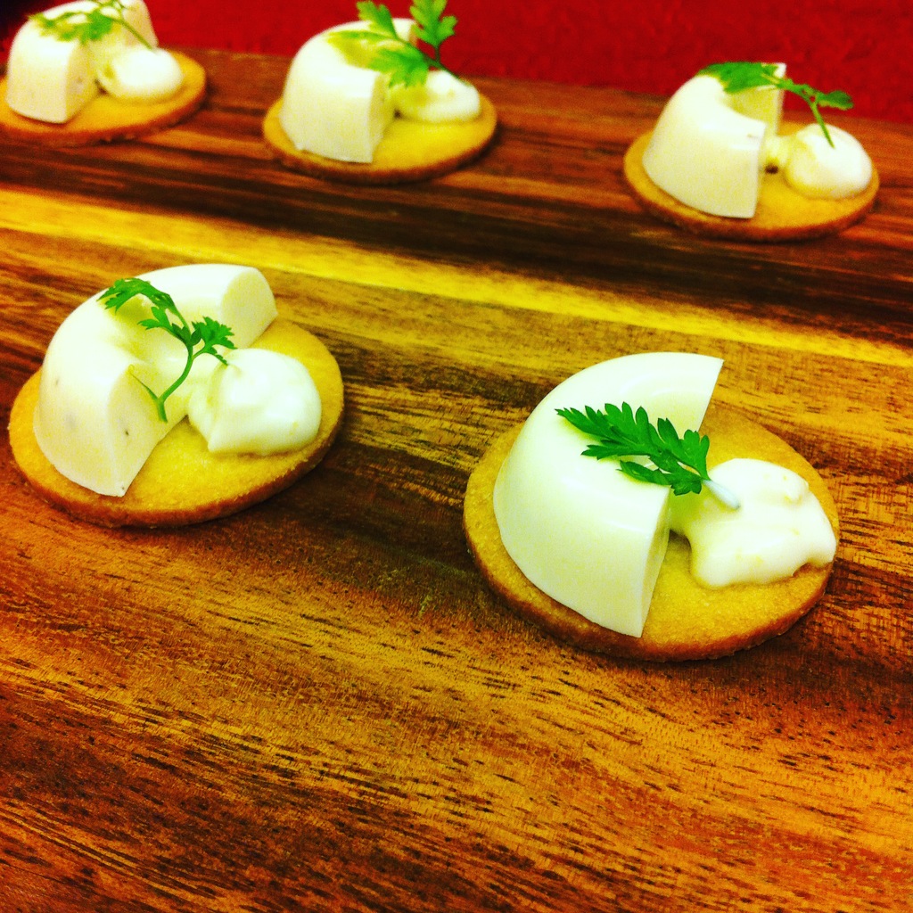 Thyme and Truffle Panna Cotta, Maple Shortbread, Crème Fresh.