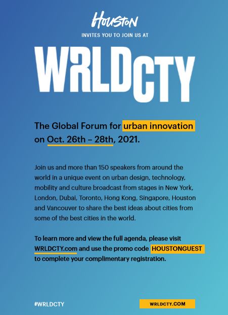 Houston featured in WRLDCTY 2021