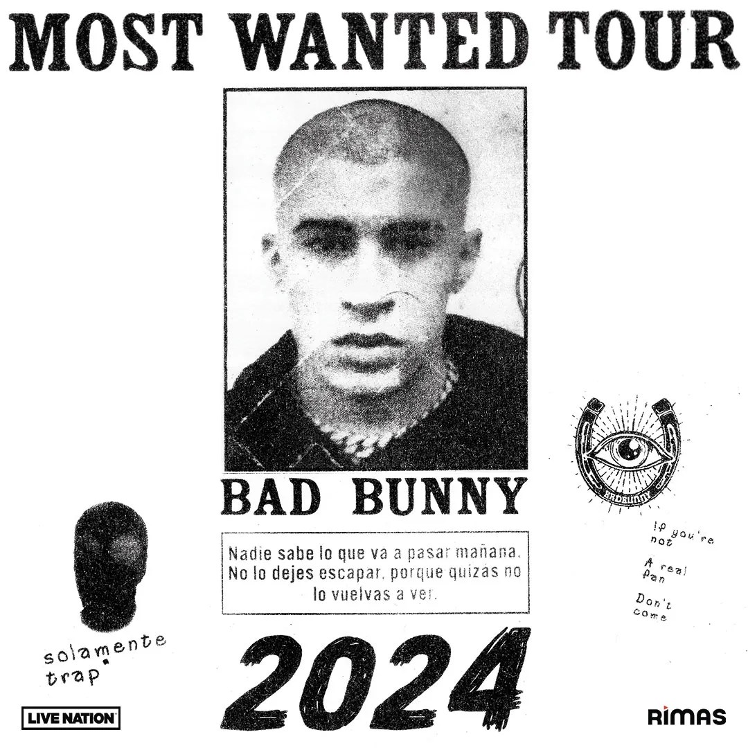 BAD BUNNY 2024 MOST WANTED FECHAS DE TOUR
