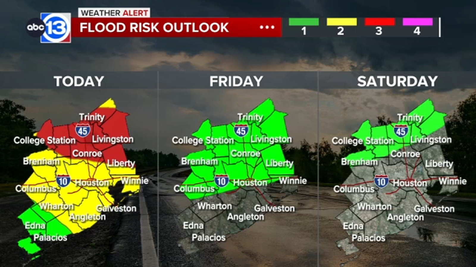 WEATHER ALERT DAY: Strong t-storms, heavy rain possible through Friday in Southeast Texas