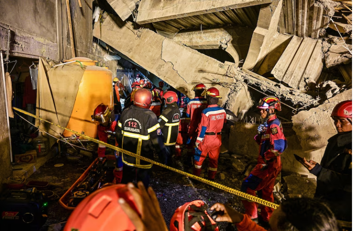 Students Trapped After Indonesia School Collapse
