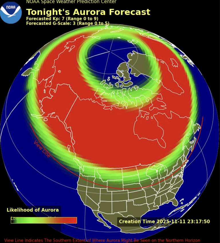 Strongest Solar Flare of 2025 Brings Northern Lights Across US