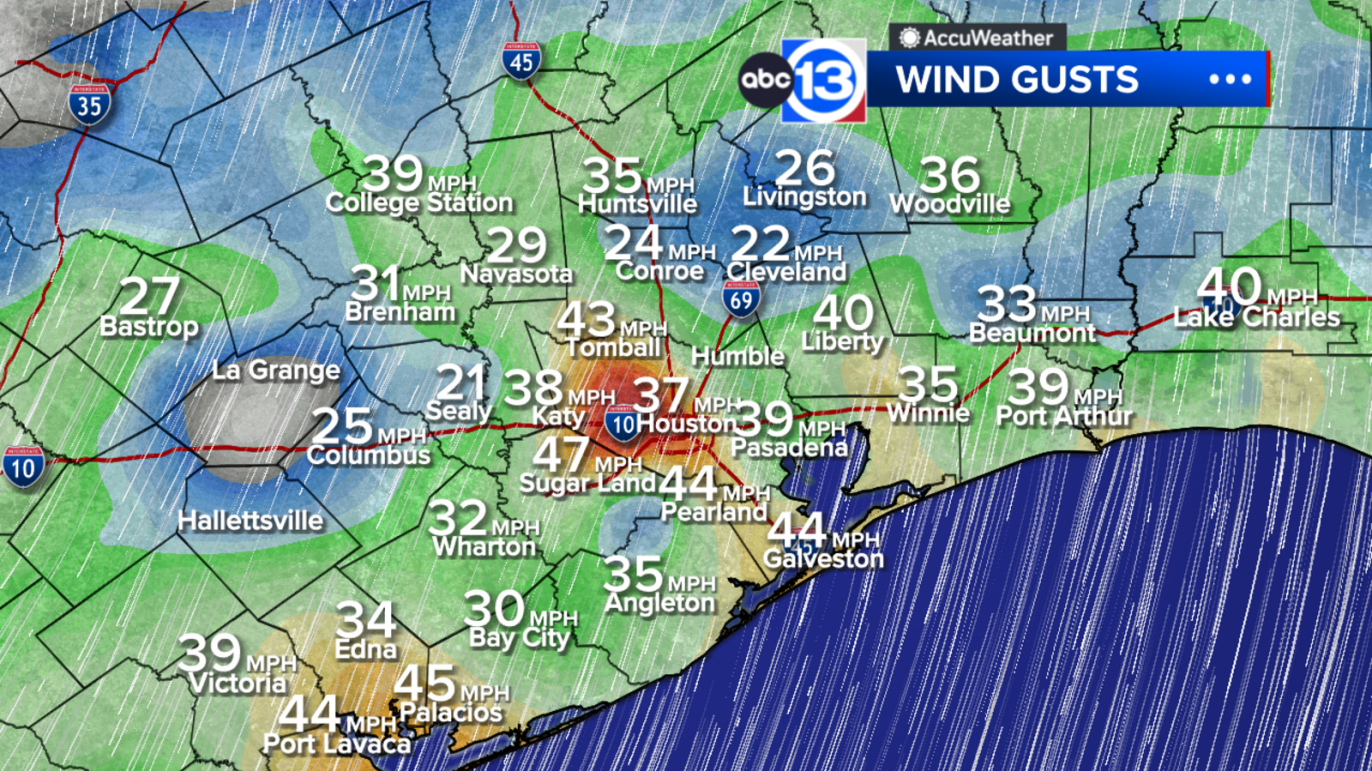 Colder and breezy weather for Monday behind an early morning cold front