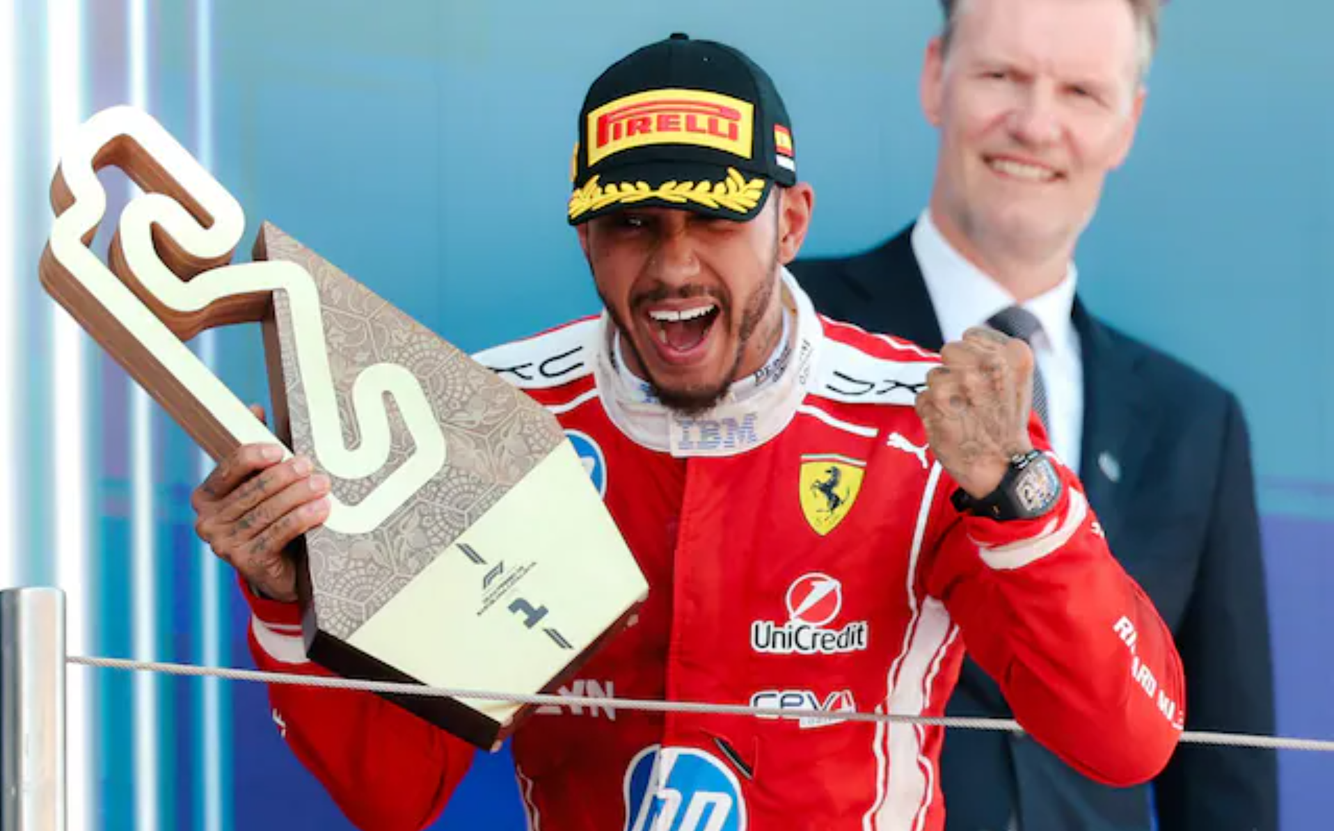 Lewis Hamilton Ferrari Win Arrives at Barcelona Grand Prix