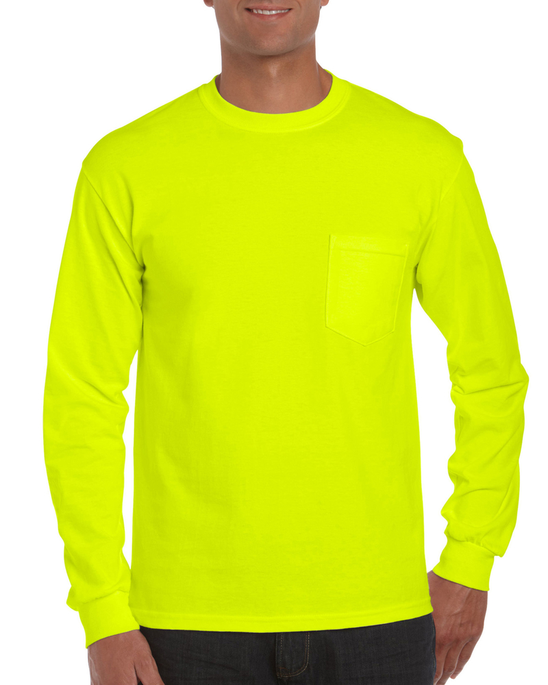 GIldan 2410 - Long Sleeve Pocket Tee 