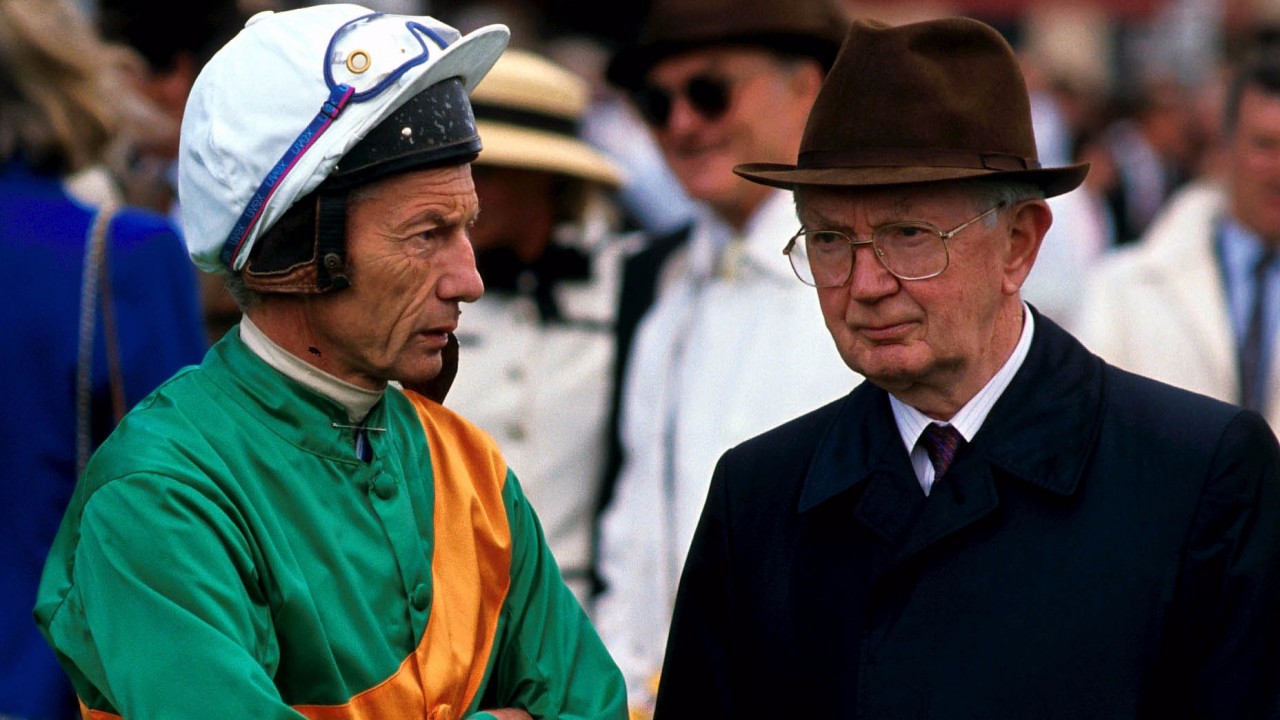 Lester Piggott (left) and Vincent O'Brien.