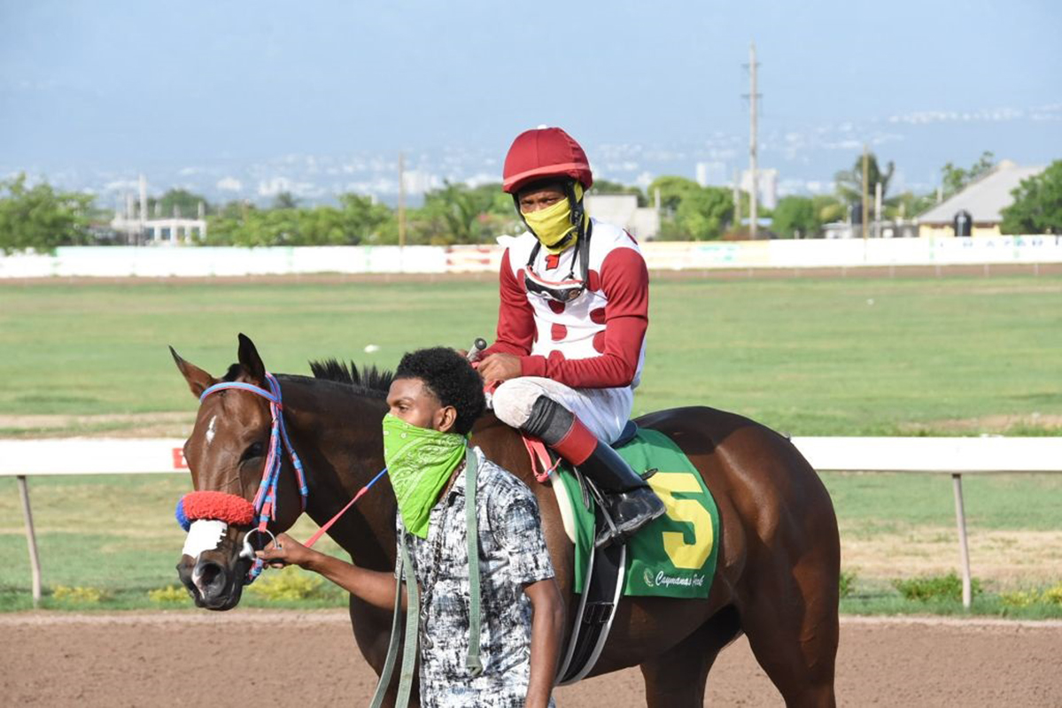 Groom Christo Anthony leads in Make Up Artist with Anthony Thomas in the saddle.